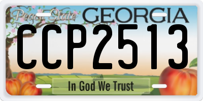 GA license plate CCP2513