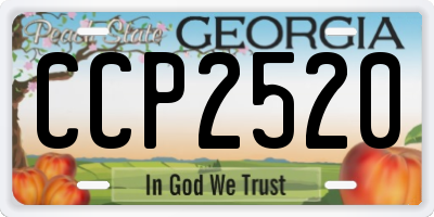GA license plate CCP2520