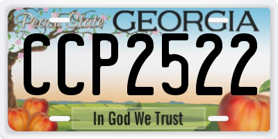 GA license plate CCP2522