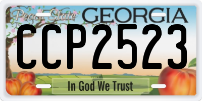 GA license plate CCP2523