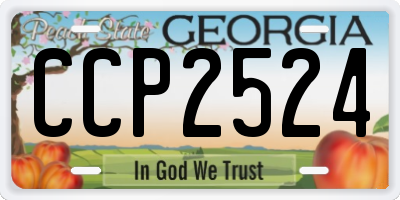 GA license plate CCP2524