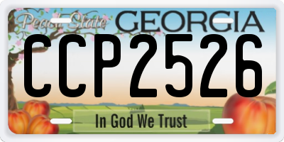 GA license plate CCP2526