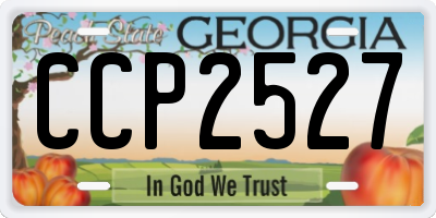 GA license plate CCP2527