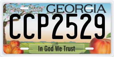 GA license plate CCP2529