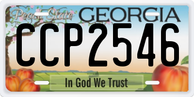GA license plate CCP2546