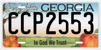 GA license plate CCP2553