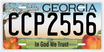 GA license plate CCP2556