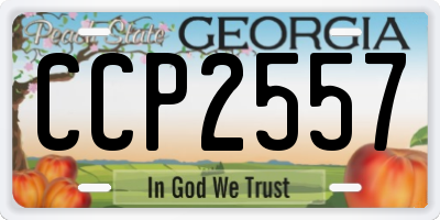 GA license plate CCP2557