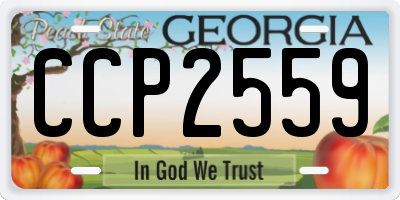GA license plate CCP2559