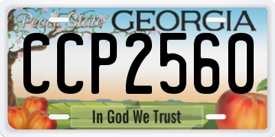 GA license plate CCP2560