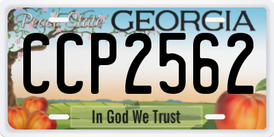 GA license plate CCP2562