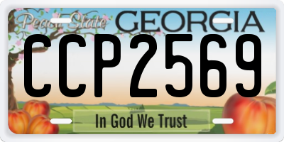 GA license plate CCP2569