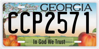 GA license plate CCP2571