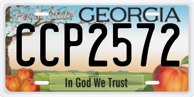 GA license plate CCP2572