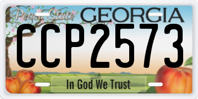 GA license plate CCP2573