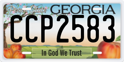 GA license plate CCP2583
