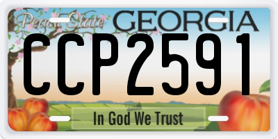 GA license plate CCP2591