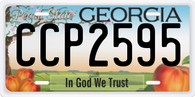 GA license plate CCP2595