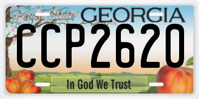 GA license plate CCP2620