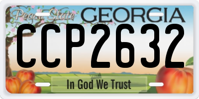 GA license plate CCP2632