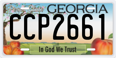GA license plate CCP2661