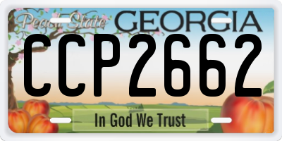GA license plate CCP2662