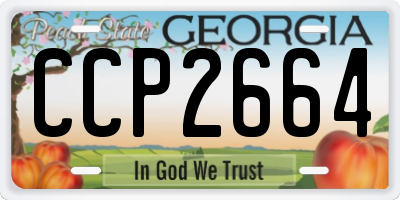 GA license plate CCP2664