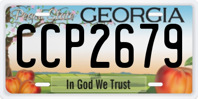 GA license plate CCP2679