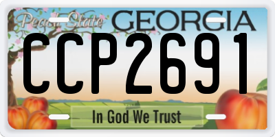GA license plate CCP2691