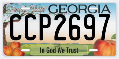GA license plate CCP2697