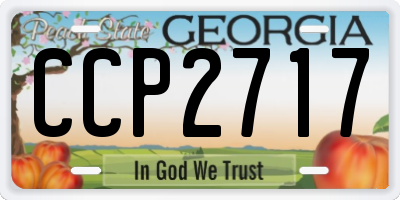 GA license plate CCP2717