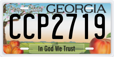 GA license plate CCP2719