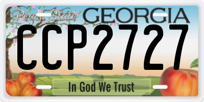 GA license plate CCP2727