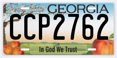 GA license plate CCP2762