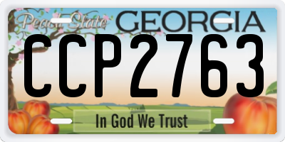 GA license plate CCP2763