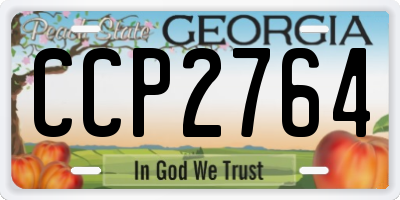 GA license plate CCP2764