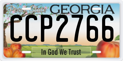 GA license plate CCP2766