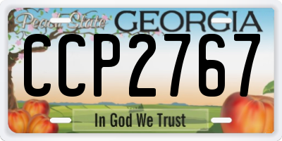 GA license plate CCP2767