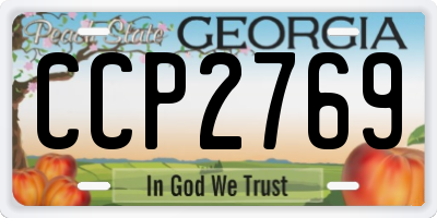GA license plate CCP2769