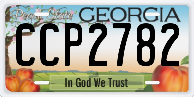 GA license plate CCP2782