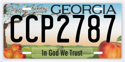 GA license plate CCP2787