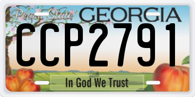 GA license plate CCP2791