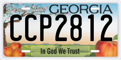 GA license plate CCP2812