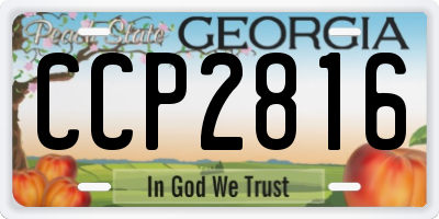 GA license plate CCP2816