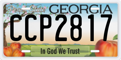GA license plate CCP2817