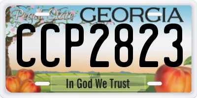 GA license plate CCP2823