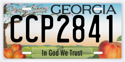 GA license plate CCP2841