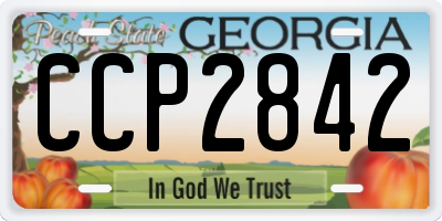 GA license plate CCP2842