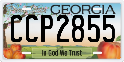 GA license plate CCP2855