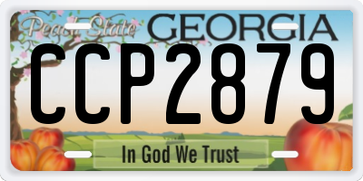 GA license plate CCP2879